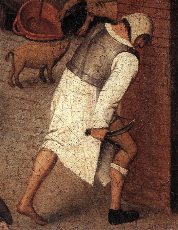BRUEGHEL, Pieter the Younger Proverbs (detail) ftqq Spain oil painting art